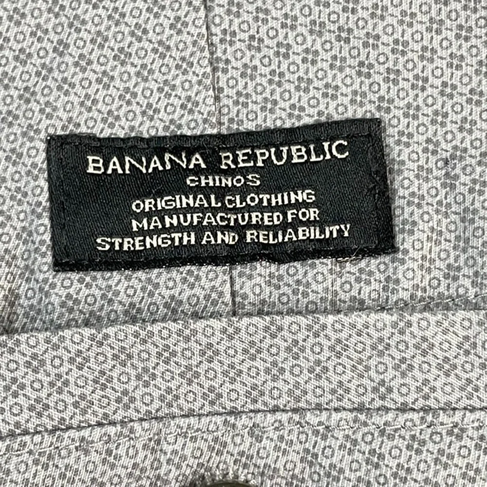 Banana Republic Mason Chino Pant 31x29 Paris Gray MicroPrint Cotton Stretch-READ